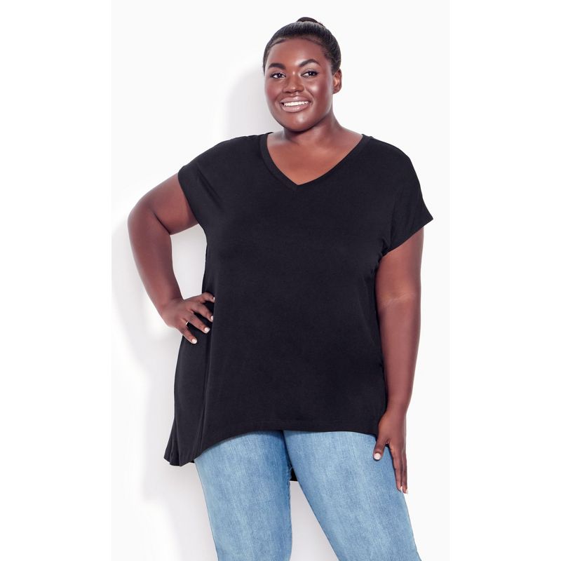 Women's Plus Size Tenille Top - black | AVENUE, 1 of 7