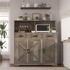 47.2" Sideboard with Storage, Wooden Large Storage Cabinet with 3 Doors, 3 Drawers and 1 Countertop, Suitable for Dining Room, Living Room - 4 of 4