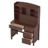 NicBex Vintage Standing Office Desk with Upholstered Chair, Writing Desk with Storage Shelf and Four Drawers for Living Room, Office - 4 of 4