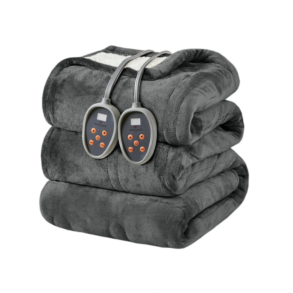 Photos - Duvet Berber Woolrich Full Electric Heated Plush to  Bed Blanket Gray: Lightweight, Machine Washable, OEKO-TEX Certified 