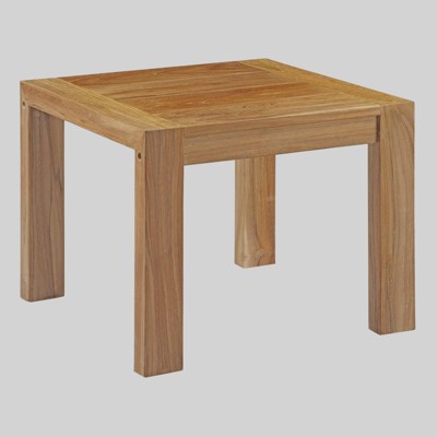 Upland Wood Outdoor Patio Side Table - Natural - Modway