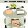 6/7 Tier Rotating Shoe Rack, Wooden Spinning Shoe Rack Tower, Free Standing 360°Revolving Shoe Organizer, Rotate Shelf Storage for Shoes or Handbags - 4 of 4