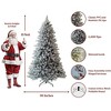 King Of Christmas Snow Flocked Hinged Artificial Christmas Tree Unlit King Flock Xmas Tree - 2 of 4