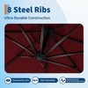 10FT Cantilever Patio Umbrella, Hanging Umbrella with Cross Base, Crank Lift & Tilt for Maximum Shade Coverage - 3 of 4