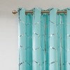 Raina Total Blackout Metallic Print Grommet Top Curtain Panel - 3 of 4