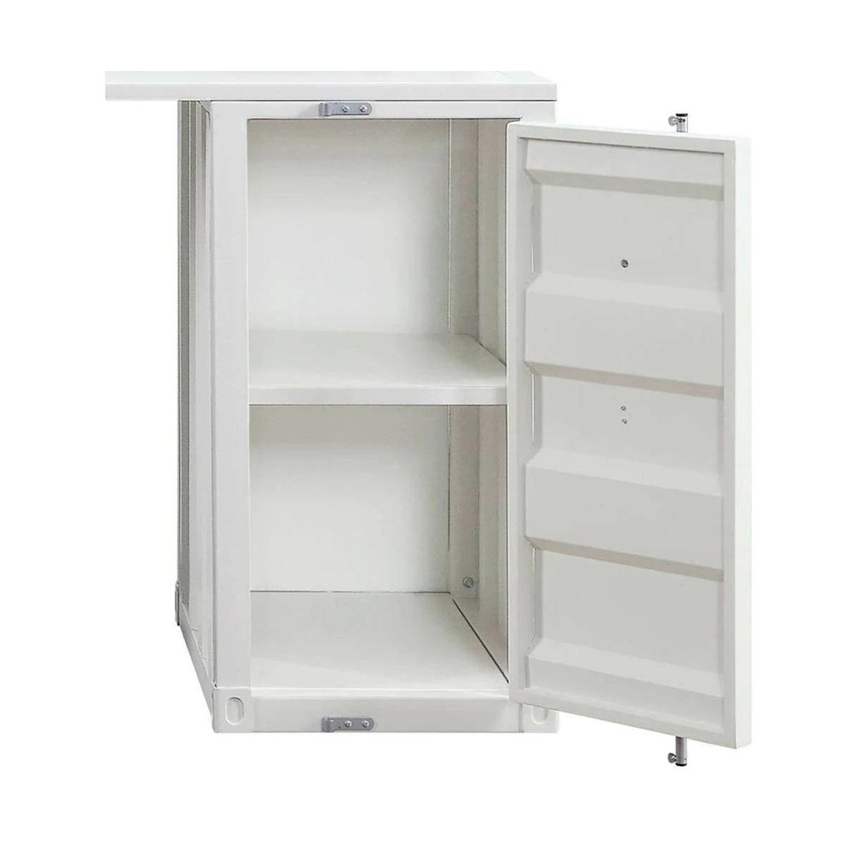 47" Cargo Desk White - Acme Furniture: L-Shaped Metal Frame, No Assembly, All Purpose Drawer - thumbnail 3