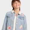 Girls' Toy Story Cowgirl Jessie Denim Jacket with Corduroy Collar - Off-White/Blue - 2 of 4