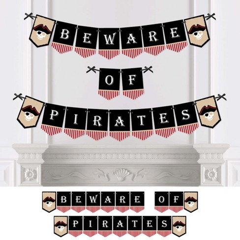 Big Dot Of Happiness Beware Of Pirates - Pirate Themed Party Bunting Banner  - Birthday Party Decorations : Target