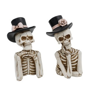 Transpac Halloween Decorative Sculpture White Resin Tabletop Object for Indoor Use Unique Halloween Decoration Gift - 1 of 1