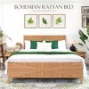 brafabhome Hand-Woven King Bed Frame with Headboard and Footboard, No Box Spring Needed, 1000lbs - 3 of 4
