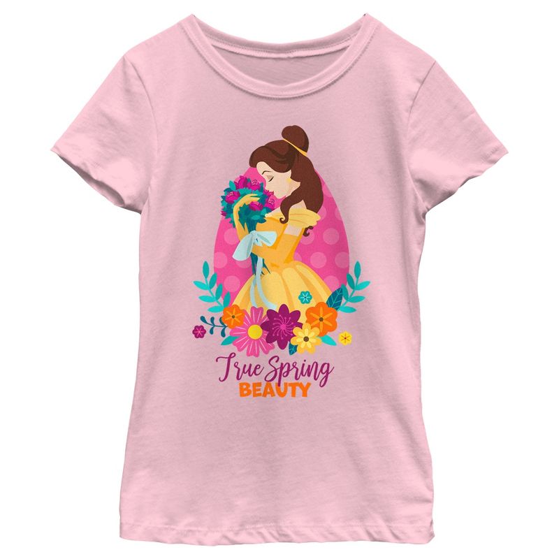 Girl's Disney Belle True Spring Beauty T-Shirt, 1 of 5