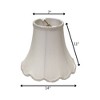 Vynxaria Scallop Bell Softback Lampshades with Washer Fitter, 7"x14"x11" White - 4 of 4