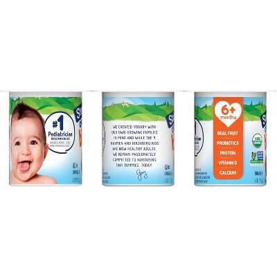 Stonyfield Organic YoBaby Apple &#38; Blueberry Whole Milk Baby Probiotic Yogurt - 6ct/4oz Cups_5