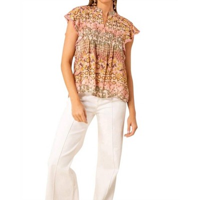 Women's Pintuck Short Sleeve Top - HALE BOB
