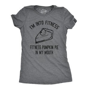 Womens Fitness Pumpkin Pie In My Mouth T shirt Funny Thanksgiving Thankful Turkey Day - Crazy Dog Women's T Shirt - 1 of 4