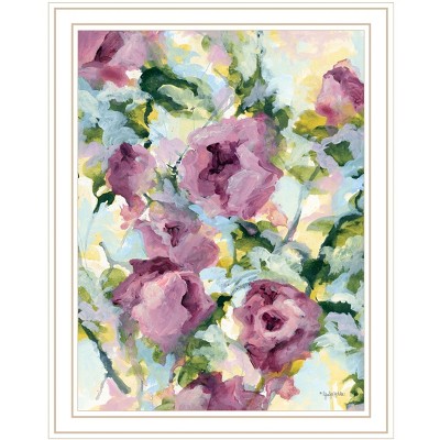 HomeRoots Abstract Floral White Framed Print Wall Art