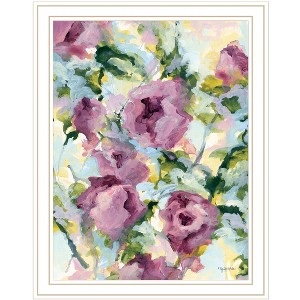 HomeRoots Abstract Floral White Framed Print Wall Art - 1 of 4