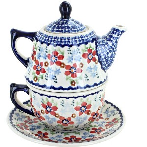 Blue Rose Polish Pottery C027 Manufaktura Tea for One - 1 of 1