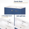 NicBex 30" Bathroom Vanity with Sink, Bathroom Cabinet Storage with 2 Spacious Drawers and 1 Large Cabinets for Bathroom, Blue - 4 of 4