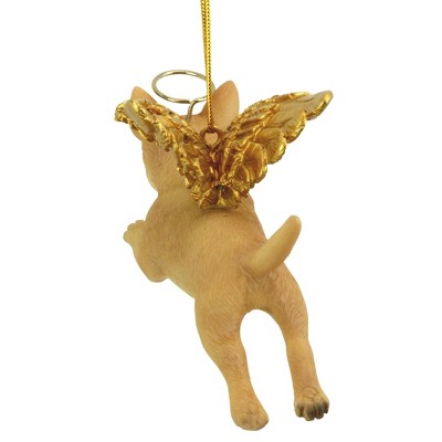 Golden Winged Chihuahua Resin Holiday Ornament