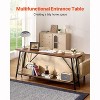 Yukimo 70.9" Long Narrow Console Table - Sturdy Metal Frame Entryway Table, Slim Hallway/Sofa Table for Entryway/Living Room/Bedroom - 2 of 4
