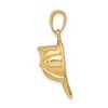 Black Bow Jewelry 14k Yellow Gold 3D Firefighter Hat Pendant - 2 of 4