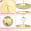 Unique Bargains 2 Tier Dessert Cupcake Stand with Tiered Serving Tray for Donut Fruits Stainless Steel - 3 of 4