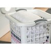 Redmon Comfort Grip Clothes Hamper, Upright Plastic Laundry Basket, White - 2 of 2