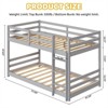 Karl Home Kids Low Floor Bunk Bed Twin Size with Guard Rails and Stairs in Gray - 2 of 4