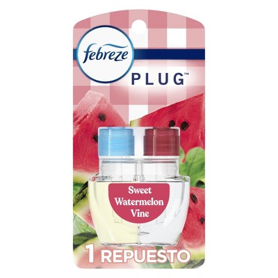 Febreze Plug In Air Freshener, Odor-Fighting Scented Oil Refill, Sweet Watermelon Vine, 1 Refill