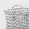 Large Woven Rectangular Storage Basket Gray/White - Brightroom™ - image 3 of 4