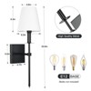 LamQee Wall Sconces Set of 2 Retro Industrial Wall Lamps Bathroom Vanity Sconces Wall Lighting with White Fabric Shades Wall Lights - 4 of 4