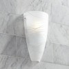 Possini Euro Design Isola Modern Wall Light Sconce White Stripes Frosted Art Glass 7 1/4" Fixture for Bedroom Bathroom Vanity Reading Living Room Home - 2 of 4
