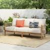 Christopher Knight Home Nathan 77" Patio Rope Weaving Acacia Wood 3 Seater Sofa with Cushion - 2 of 4