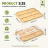 Unique Bargains Bamboo Portable Dual-function Charcuterie Board with Lid and Handle - 2 of 4