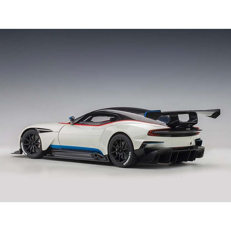 Aston Martin Vulcan Stratus White with Red and Blue Stripes 1/18 Model Car by Autoart, 4 of 5