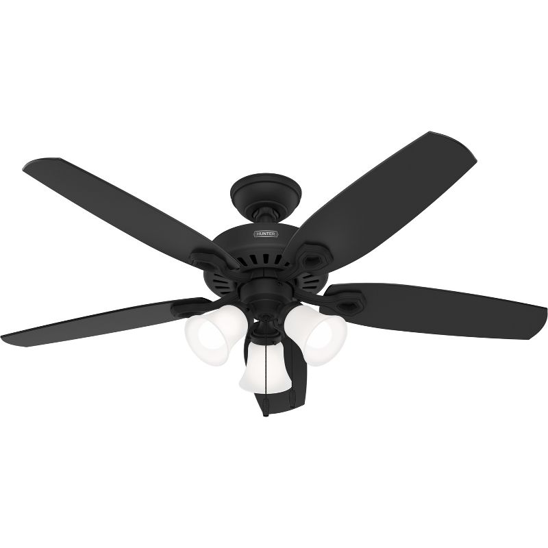 52" Builder Ceiling Fan with Light Kit and Pull Chain (Includes LED Light Bulb) - Hunter Fan, 1 of 16