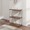 Costway 1/2 PCS 3-Tier Multipurpose Display Rack Storage Shelving Unit with Metal Frame Walnut - 3 of 4