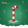 SEVOBAL Pet Scratcher Christmas Cat Scratching Post, Festive Candy Cane Cat Scratcher with Sisal Post and Plush Cover, Red, 11.8"*11.8"*20.5" - 3 of 4