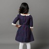 Hope & Henry Girls' 3/4 Sleeve Ruffle Trim Party Dress, Toddler - 4 of 4