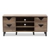 Beacon Modern TV Stand for TVs up to 55'' with Storage: Oak Veneer, Wire Management - Baxton Studio - 3 of 4