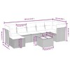 vidaXL 8 Piece Patio Sofa Set with Cushions - Brown and Cream without storage - 4 of 4