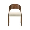 Meridian Furniture,Woodson Beige Linen Textured Fabric Dining Chair, Set of 2 - 3 of 4