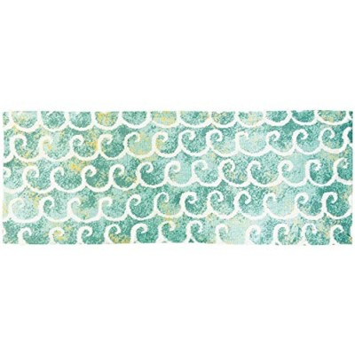 Simple Spaces Dancing Waves Indoor Rug Only – Ocean-Inspired, Soft & Durable – Easy-Care Runner Rug for Coastal, Nautical & Beach Decor