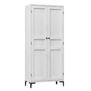 63 Inch Tall Storage Cabinet, Kitchen Pantry Cabinet 5 Tier Bathroom Cabinet with 4 Doors Adjustable Shelves - 1 of 4