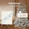 Whisen 7.5FT Snow Christmas Tree with 1762 Dense Snow-Flocked Branches, Flame-Retardant, Stable Metal Stand - 3 of 4