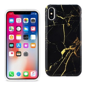 Reiko iPhone X/iPhone XS Streak Marble iPhone Cover in Black - 1 of 4
