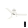 Hunter 44" Gilmour Lighted Ceiling Fan Matte White Finish - Modern Design for Indoor & Outdoor Use with Integrated LED Light - 3 of 4