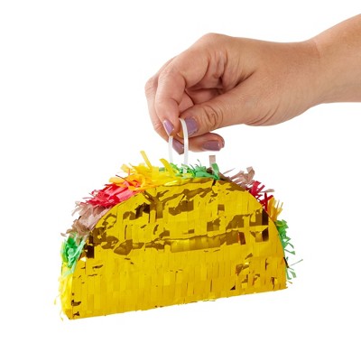 Mini Yellow Taco Piñatas for Festive Celebrations