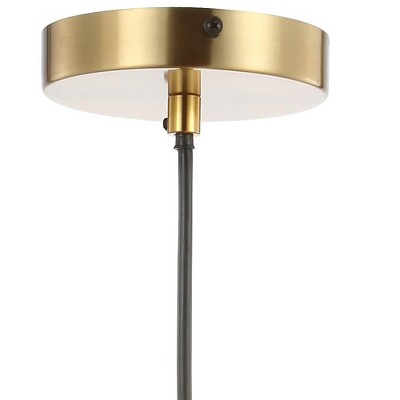 Colin 9.75" Brass Gold Adjustable LED Glass Globe Pendant